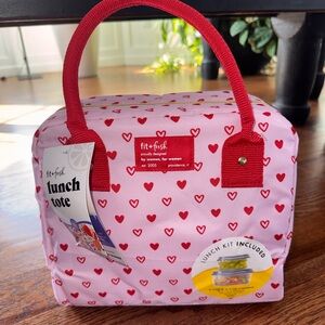 Fit + Fresh Pink Heart Lunch Tote